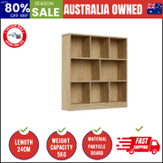 Bookshelf Display Shelves Unit Storage Organizer Natural