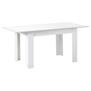 160cm Extendable Dining Table Kitchen Restaurant Cafe Table White