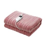 Washable Electric Heated Throw Rug Flannel Pink