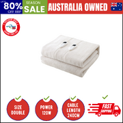 Electric Blanket Washable Fleece Fully Fitted Double