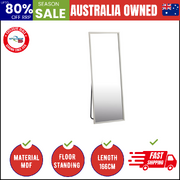 Wooden Full Length Mirror Rectangle Free Standing White