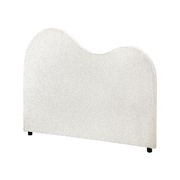 Bed Head King Single Headboard Boucle Fabric White