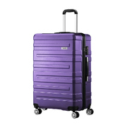 28" Luggage Suitcase Trolley Set Travel TSA Lock Purple