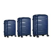 3PCS Luggage Set Travel TSA Lock PP Case Navy