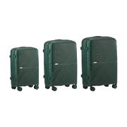 3PCS Luggage Suitcase Set Green PP Case TSA Lock