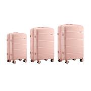 3PCS Luggage Suitcase Set PP Case TSA Lock Pink
