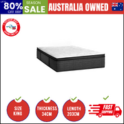 Latex Foam Mattress King Bed 9 Zone Pocket Spring 34cm Thickness