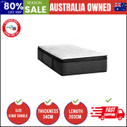 Latex Foam Mattress King Single Bed 9 Zone Pocket Spring 34cm 