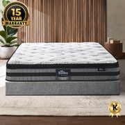 King Mattress Cool Gel Foam Bonnell Spring Pillow Top 22cm