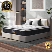 Queen Mattress Cool Gel Foam Euro Top Pocket Spring 22cm