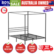 Metal Canopy Bed Frame Queen Size Platform