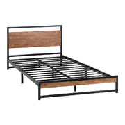 Metal Bed Frame Single Size Beds Platform Wood