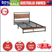 Metal Bed Frame Single Size Beds Platform Wood