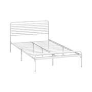 Metal Bed Frame King Single Platform White