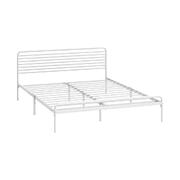 Metal Bed Frame Queen Size Platform White