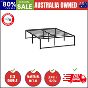 Metal Bed Frame Double Size Beds Platform Black