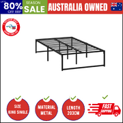 Metal Bed Frame King Single Beds Platform Black