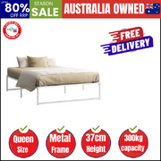 Metal Bed Frame Queen Beds Base Platform White