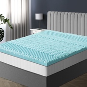 Memory Foam Mattress Topper Cool Gel Bamboo Cover 7-Zone 8CM Queen