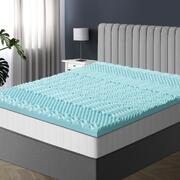 Memory Foam Mattress Topper Cool Gel Bed Bamboo Cover 7-Zone 8CM Single