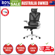 Mesh Office Chair D-Shape Back Support White&Black