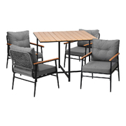 Outdoor Dining Set Patio Furniture Garden Table and Chairs 4 Seater