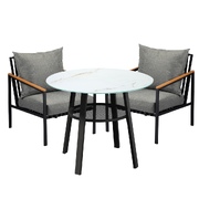 Outdoor Dining Setting Table Sofa Chairs Patio Furniture Set 3PCS