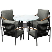 5PCS Outdoor Dining Setting Patio Furniture Bistro Set