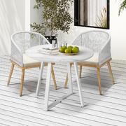 3PCS Outdoor Dining Set Table&Chairs Bistro Set