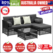 Outdoor Sofa Set 4 Seater Wicker Corner Modular Lounge Setting Furniture