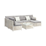 Outdoor Furniture Sofa Set 7-Piece Wicker Lounge Setting Table Chairs