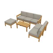 7PCS Outdoor Sofa Set Garden Lounge Setting Patio Furniture Table Chairs