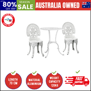 Elegant Outdoor Bistro Set: Cast Aluminium Table and Chair 3PCS Patio Set