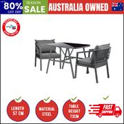 3PCS Outdoor Dining Setting Lounge Patio Furniture Table Chairs Set