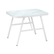 Outdoor Dining Table Furniture Patio Garden Indoor White Marble-style