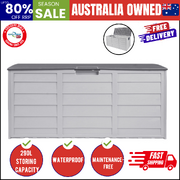 290L Outdoor Storage Box Cabinet Container Garden Shed Deck Tool Lockable