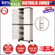 Outdoor Storage Cabinet Box Garage Garden Cupboard Adjustable Lockable