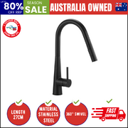 Kitchen Mixer Tap Pull Out Faucet 2-Mode Sink Basin Swivel Black