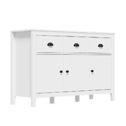 Sideboard Buffet Storage Cabinet 3 Doors Cupboard Pantry Kitchen White