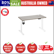 140cm Electric Standing Desk Dual Motor White&Grey-Oak