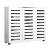 Shoes Cabinet Shoe Storage Rack Organiser Shelf 3 Doors 30 Pairs White