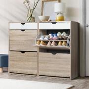 Maximize Your Shoe Storage with our Stylish Wooden Shoe Rack Cabinet