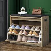 Elegant Shoe Cabinet Bench with Storage Shelves: Organize Your Shoes in Style