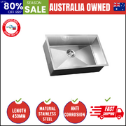 Kitchen Sink 70X45CM Stainless Steel Single Bowl Basin With Waste Silver