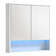 Bathroom Mirror Cabinet LED Wall Storage 750x750mm