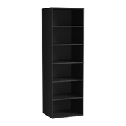 Wardrobe Shelf Unit Clothes Storage Cabinet 6 Shelves Organiser Black