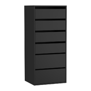 Wardrobe Shelf Unit 6 Chest of Drawers Clothes Storage Cabinet Black