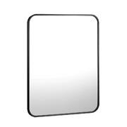 Wall Mirrors Black Metal Frame 65x50cm Rectangle