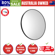  Wall Mirrors Round Makeup Mirror Vanity Home Decro 50cm Black Bedroom