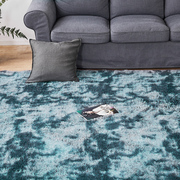 Floor Rug Shaggy Rugs Soft Large Carpet Area Tie-dyed 200x300cm Blue